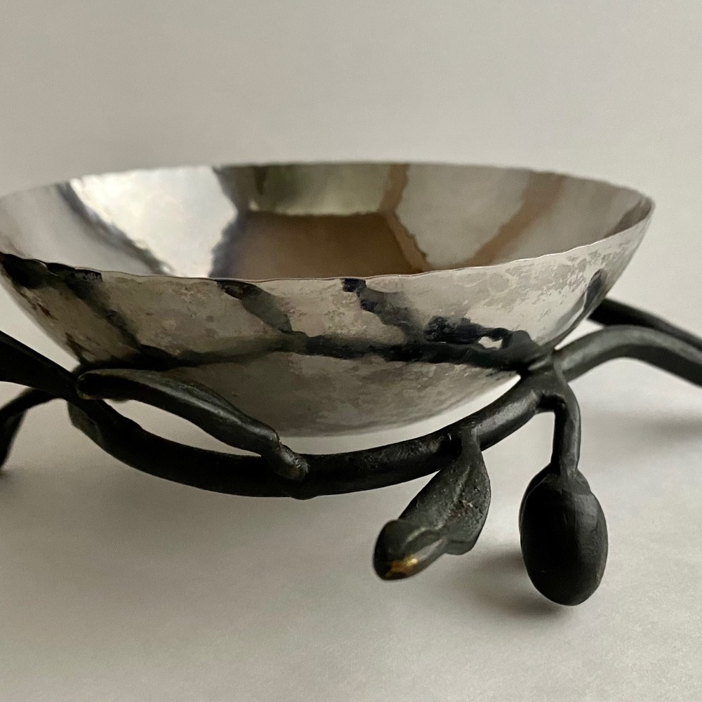 Michael Aram Nut Bowl. Stainless Candy Dish. Metal Art. Collectible